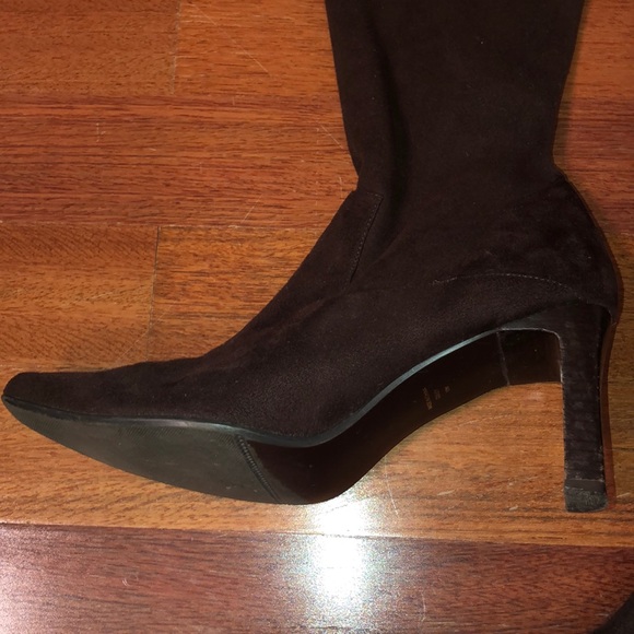 Coley • Brown Suede Heeled Boots - Picture 4 of 7